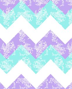 Purple Aqua Damask Fresh