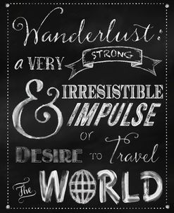 Wanderlust Chalkboard Travel Series