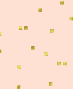 Angel Pink Golden Squares Confetti