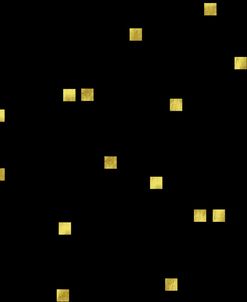 Black Golden Squares Confetti