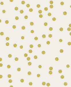 Light Cream Golden Round Confetti