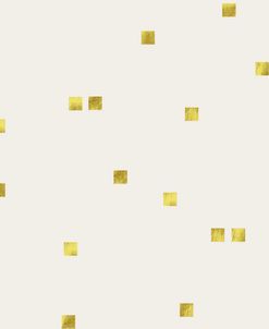Light Cream Golden Squares Confetti
