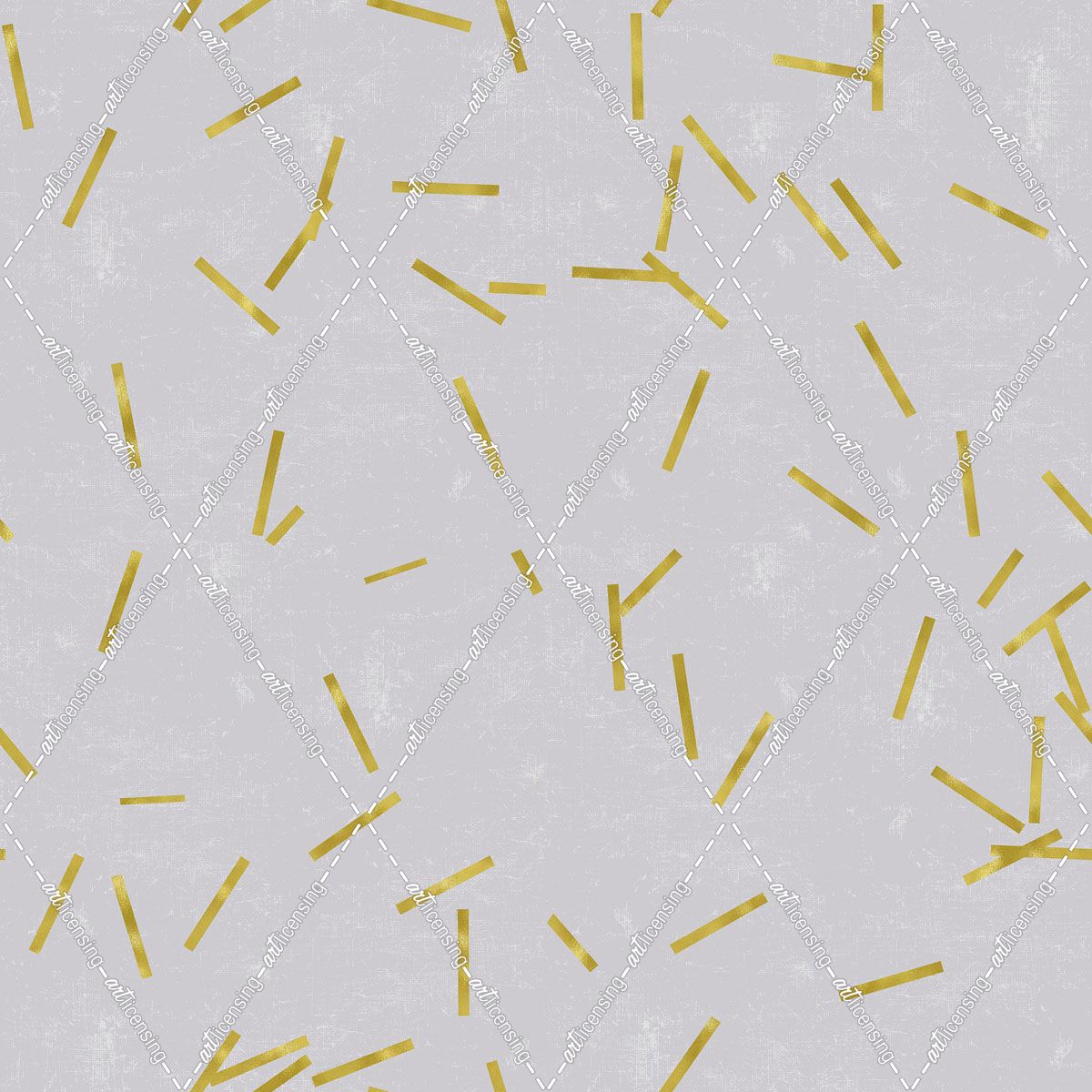 Grey Linen Golden Matchstick Confetti