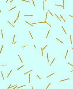 Pale Aqua Golden Matchstick Confetti