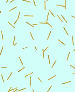 Pale Aqua Golden Matchstick Confetti