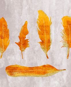 Gold Ombre Feathers II