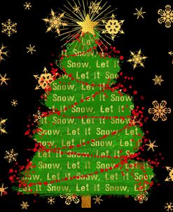 Let It Snow Christmas Tree Black