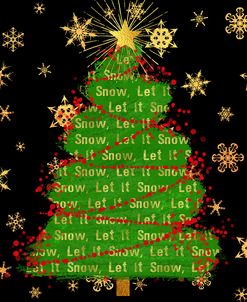 Let It Snow Christmas Tree Black