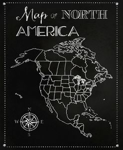 Chalk Map Of North America