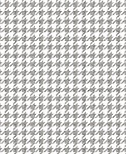 Silver Houndstooth On White