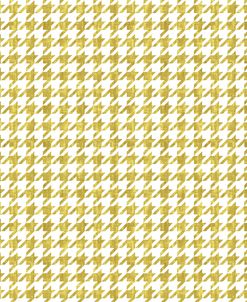 Gold Houndstooth On White