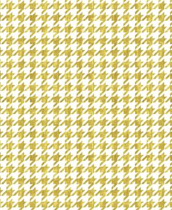 Gold Houndstooth On White