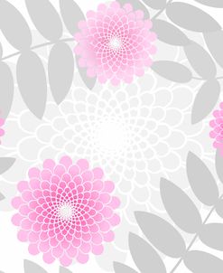 Flowers And Leaves Pattern Pink