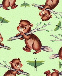 Cute Baby Beaver Pattern