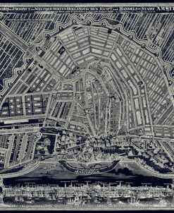 Blueprint Map of Amsterdam 1727