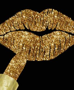 Gold Glitter Lipstick