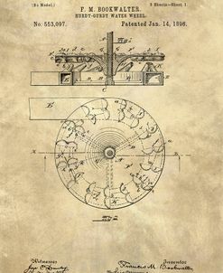 Hurdy-Gurdy Water Wheel blueprint – Industrial Farmhouse