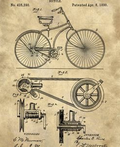 Bicycle Blueprint Industrial Farmhouse