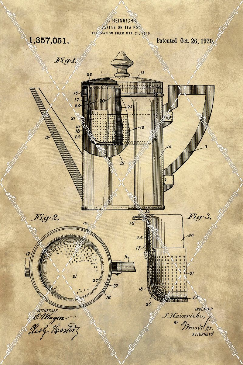 Coffee Or Tea Pot Blueprint – Industrial Farmhouse
