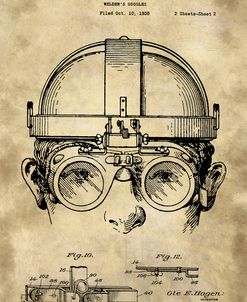 Welding Goggles Blueprint Detail Drawing – Industrial Farmhouse