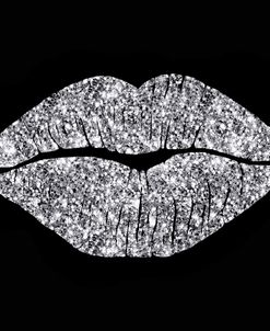 Silver Glitter Kiss