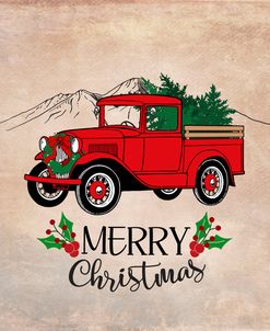 Red Ford Christmas Truck