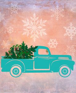 Teal Christmas Truck