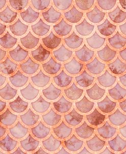 Pink Gold Marble Mermaid Scales