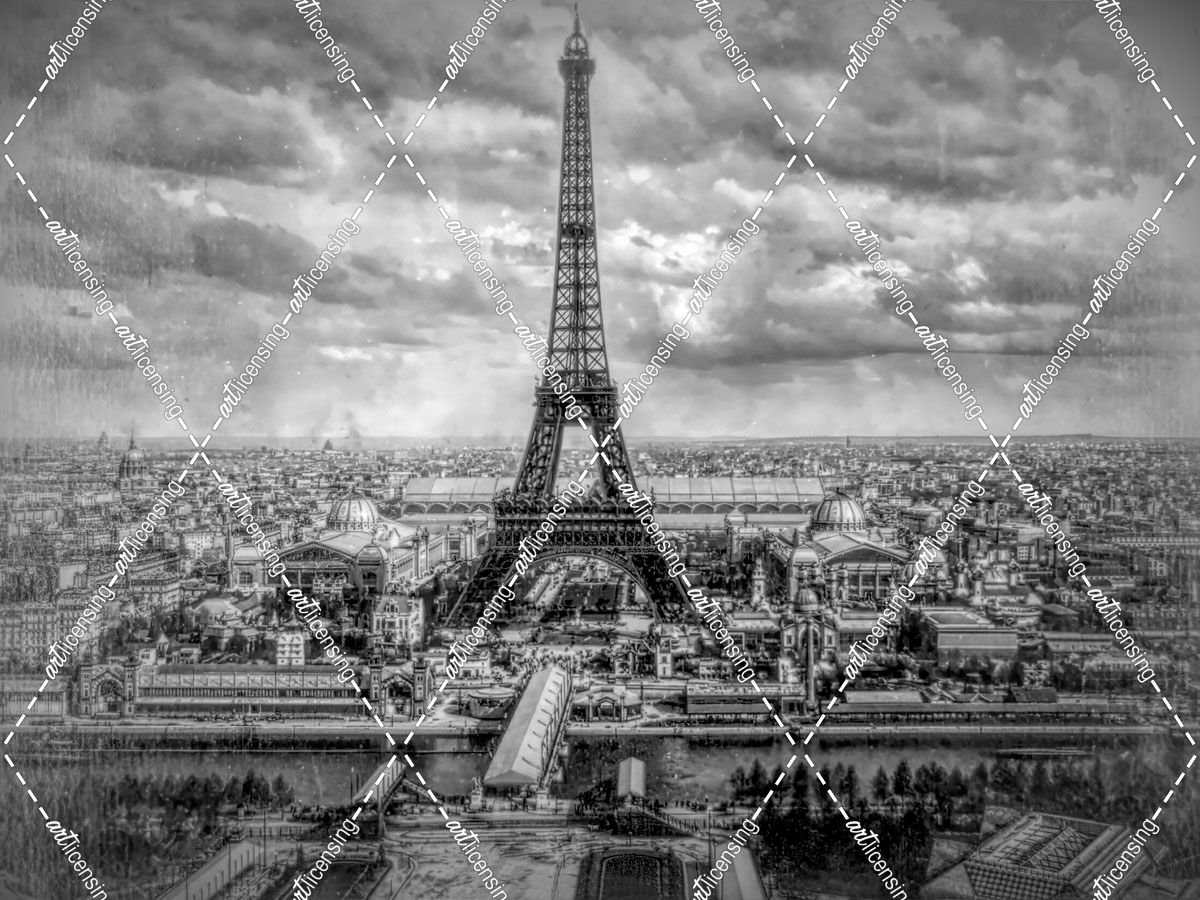 Exposition Universelle and Eiffel tower Paris