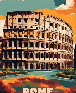 Rome Italy Travel Poster