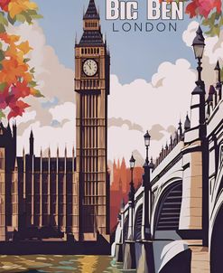 Big Ben London Travel Poster