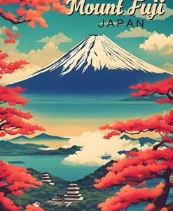 Mount Fuji Japan Travel Poster