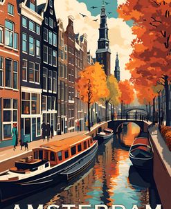 Amsterdam Travel Poster