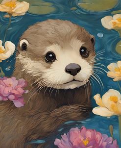 Baby Otter In Monet’s Garden