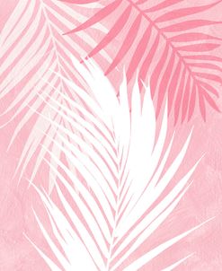 Bamboo Palm Leaves In Pink