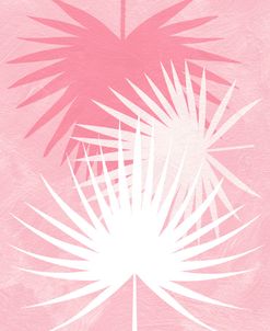 Round Fan Palm Leaves In Pink