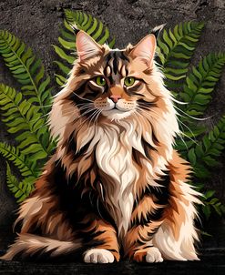 Portrait Of A Maine Coon Cat