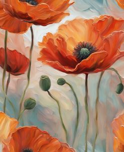 Dawning Hope Impasto Poppies