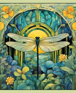 Art Deco Dragonfly Garden