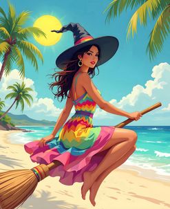 Caribbean Witch On Halloween