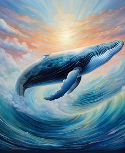 Blue Whale Ocean Art Design