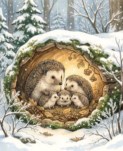 Storybook Hedgehog Family