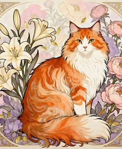 Art Nouveau Norwegian Forest Cat