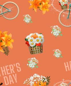 Happy Mother’s Day Bike Pattern Transparent
