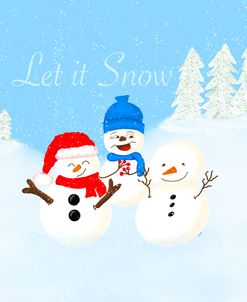 Let It Snow Mountain Snowmen
