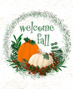 Welcome Fall Pumpkin Wreath