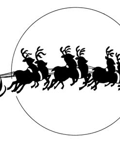 Santa Sleigh Silhouette