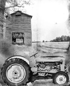 Tobacco Barn And Tractor