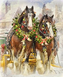 Christmas Clydesdales