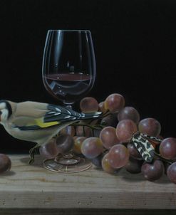 The Goldfinch And The Glass Of Wine